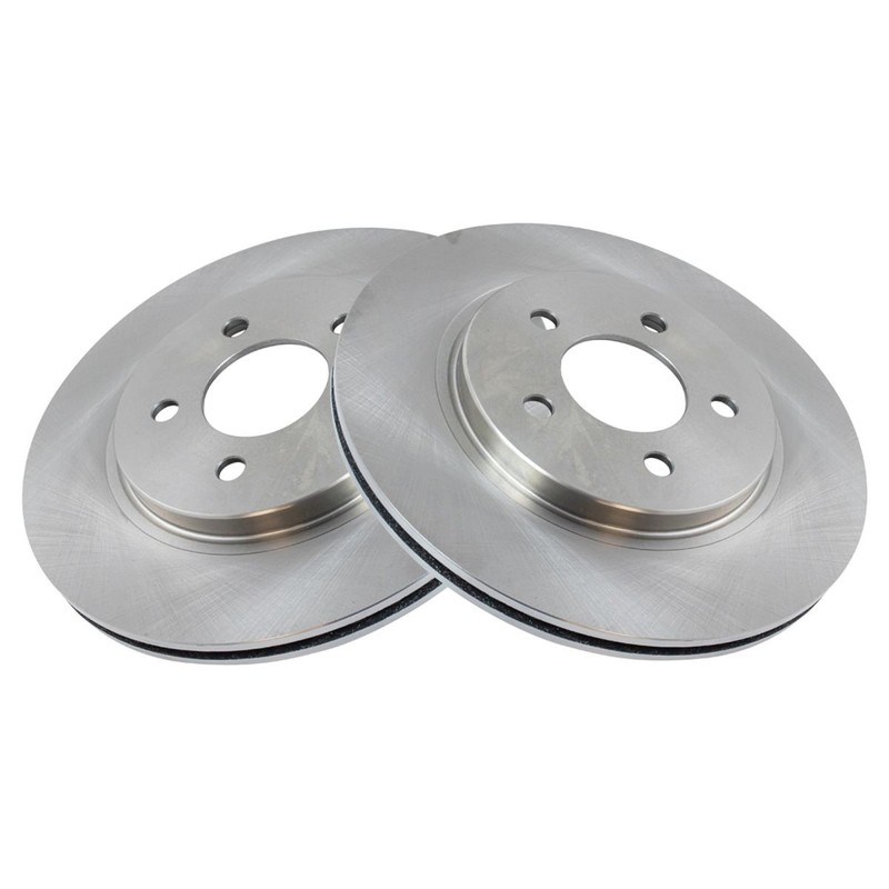TRQ Rear Brake Pad & Rotor Kit Brake Rotor For 2005-2014 Ford Mustang gallery