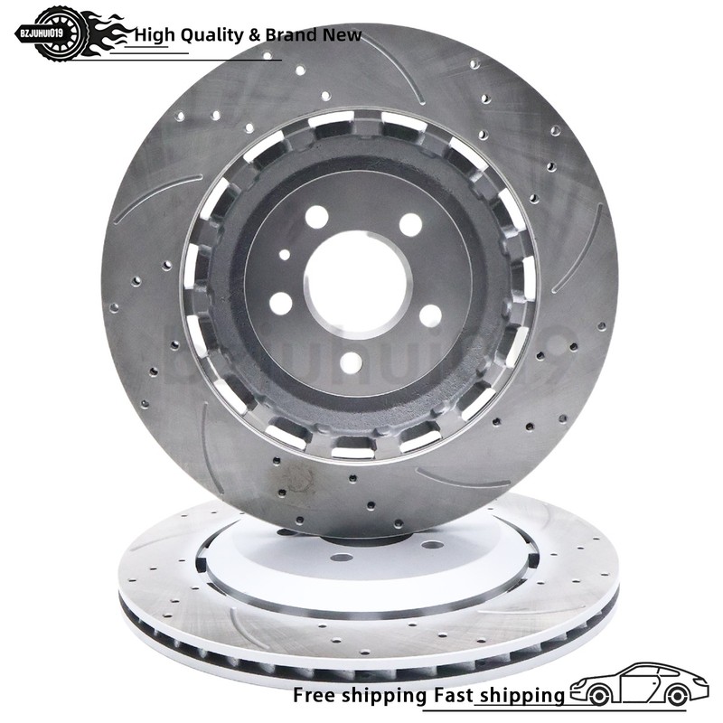2X Rear Disc Brake Rotors Left＆Right For Audi RS7 2014-2018 4.0L V8 4G8615601E gallery