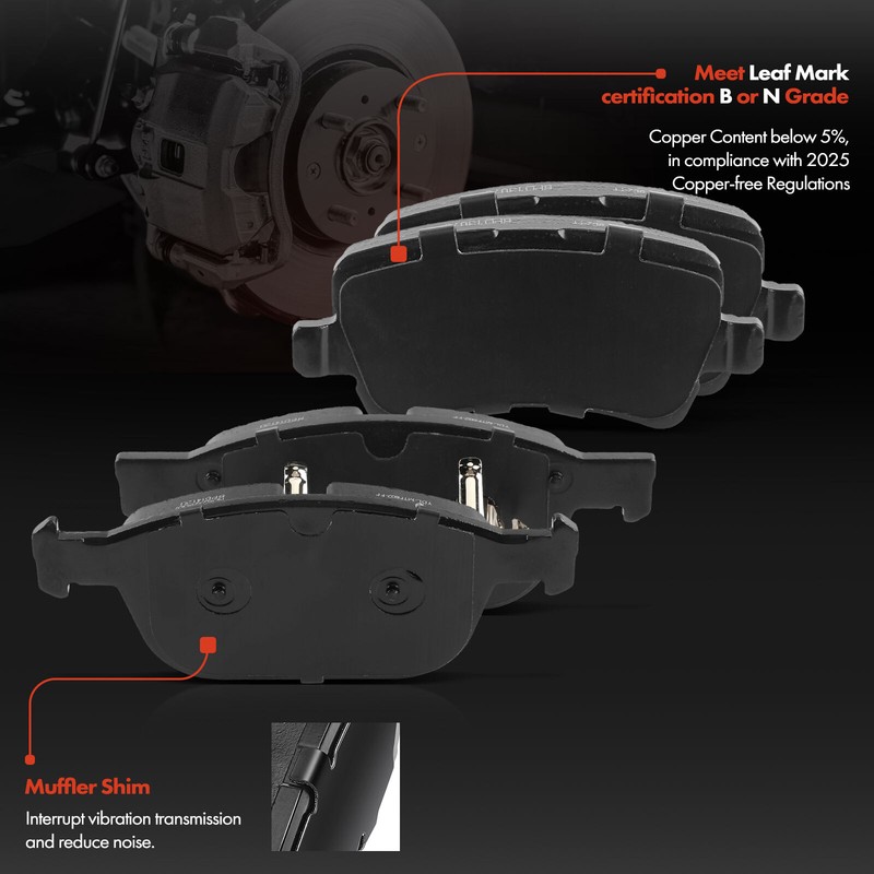 12x Front & Rear Left & Right Drilled Rotor & Brake Pad for Volvo XC60 2010-2015 gallery