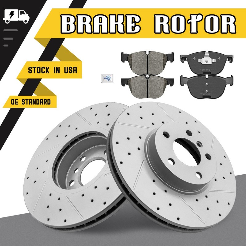 332mm Front Disc Brake Rotors Ceramic Brake Pads For 2011 – 2018 BMW X5 X6