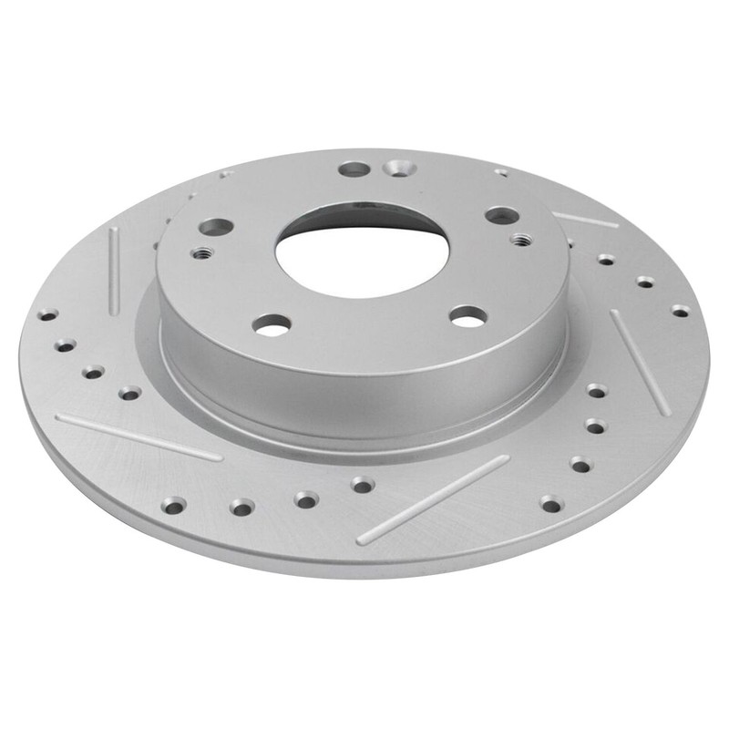 Pair Rear Drilled and Slotted Disc Brake Rotors Set for 2017 - 2023 Honda Civic gallery