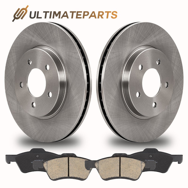 Front Disc Rotors & Brake Pads For 2005-10 Ford Escape Mazda Tribute Mariner