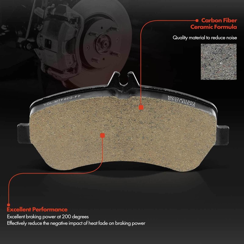 6x Drilled Brake Rotor & Ceramic Brake Pad for Mercedes-Benz GLK350 GLK250 Front gallery