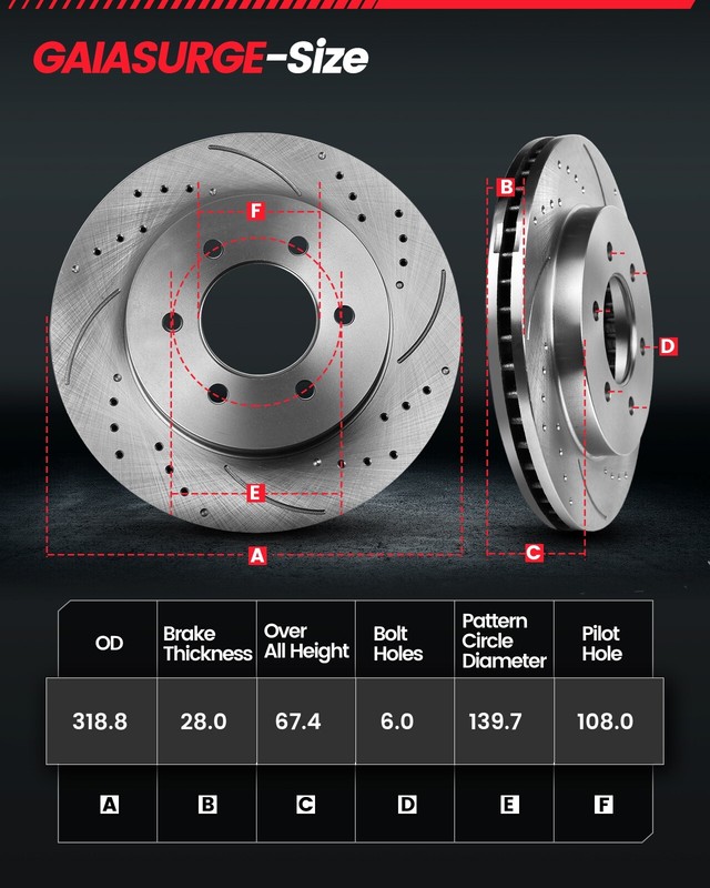 Front Disc Rotors Ceramic Brake Pads for Toyota 4Runner Tacoma FJ Cruiser 6LUGS gallery