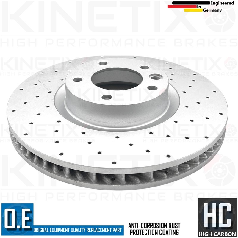 FOR PORSCHE CAYENNE 4.8 TURBO DRILLED FRONT BRAKE DISCS TEXTAR PADS SENSORS gallery