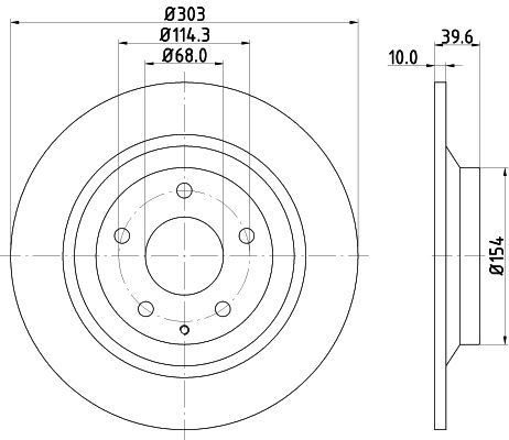 DON Rear Solid Coated Brake Discs & Pads Braking Service Kit Fits Mazda CX-5 gallery