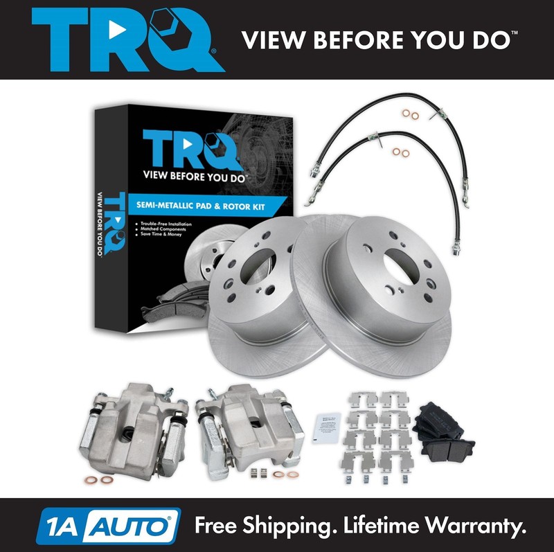 TRQ Rear Brake Pad & Rotor Kit For 07-12 Lexus ES350 Toyota Avalon Camry