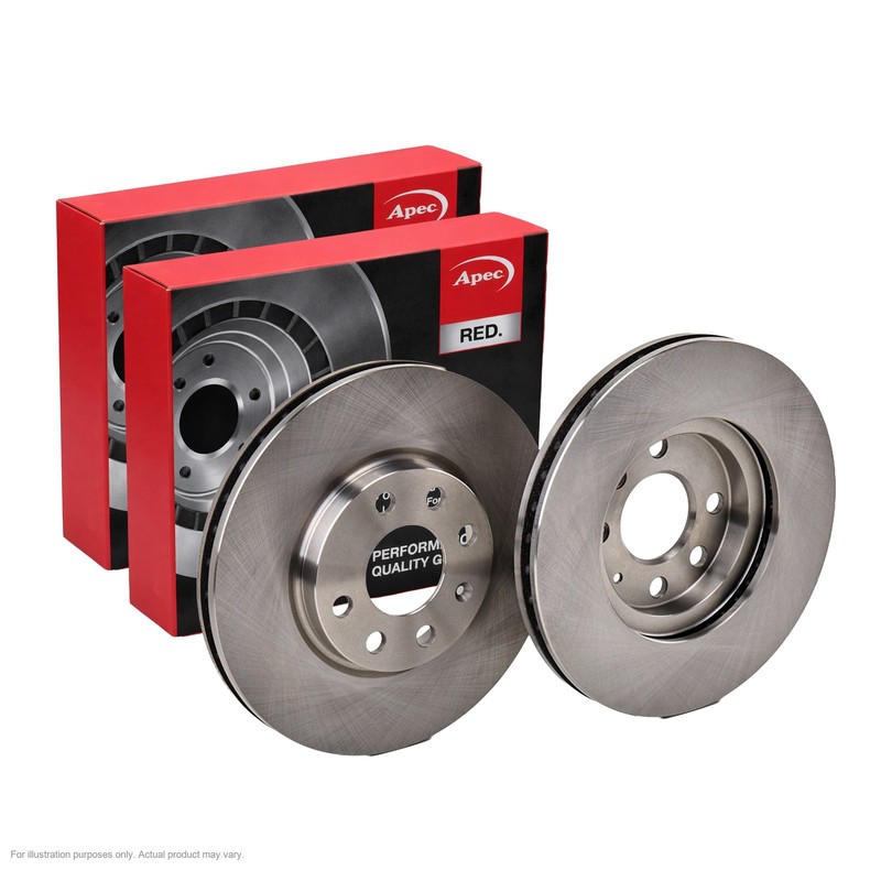 2x APEC Front Brake Discs For VAUXHALL COMBO Mk II Box Bod 71kW/97HP/1598cc