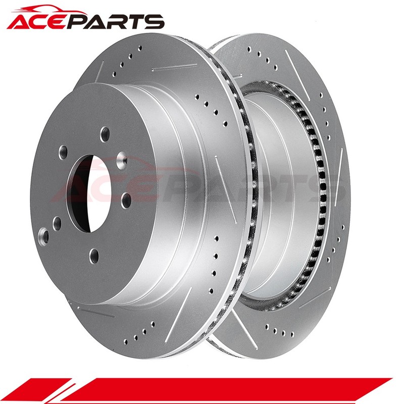 2X REAR DISCS BRAKE ROTORS FOR CHEVROLET EQUINOX 2007 - 2009 DRILL AND VENTED gallery