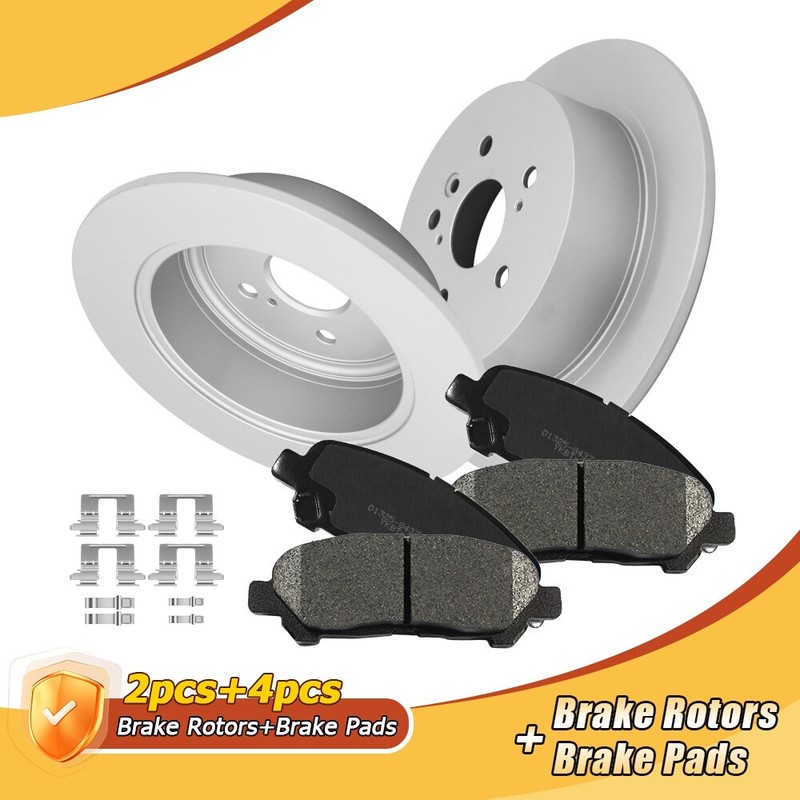 12.16 in Rear Brake Rotors+Ceramic Pads for 08 – 13 Toyota Highlander 14 Hybrid