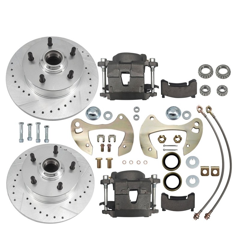 11in Front Deluxe Brake Kit Drilled/Slotted for 57-57&59-64 Chevy Full-size Car gallery
