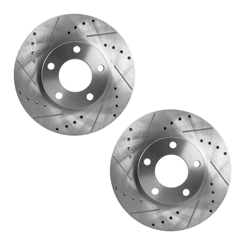 For Mazda 3 2004-2013 Brake Discs Front Driver and Passenger Side Pair Cast Iron