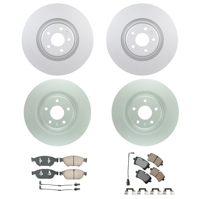 Bosch Front Rear Rotor Akebono EURO Ceramic Brake Pad Kit for Audi A6 A7 Quattro