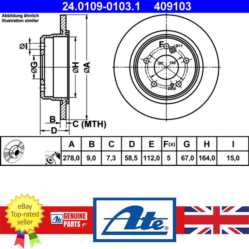 Brake Disc For Mercedes 190 90-93 SL 89-01 1294230012