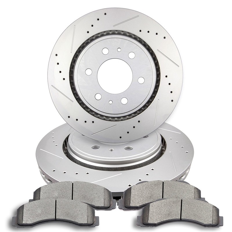 Drill Front Brake Pads And Rotors For Ford Expedition Lincoln Navigator 350mm