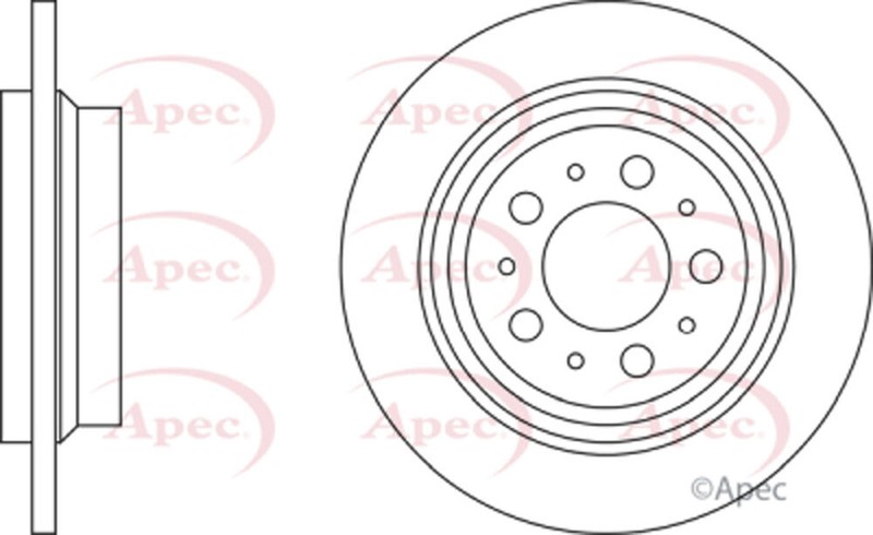 Fits Volvo V70 S60 S80 XC70 Purevue Rear 1x Brake Disc 9434167 gallery