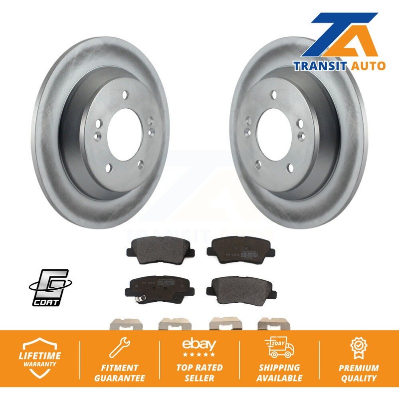 Coated Disc Brake Rotors And Semi-Metallic Pads Rear Kit For Kia Rondo