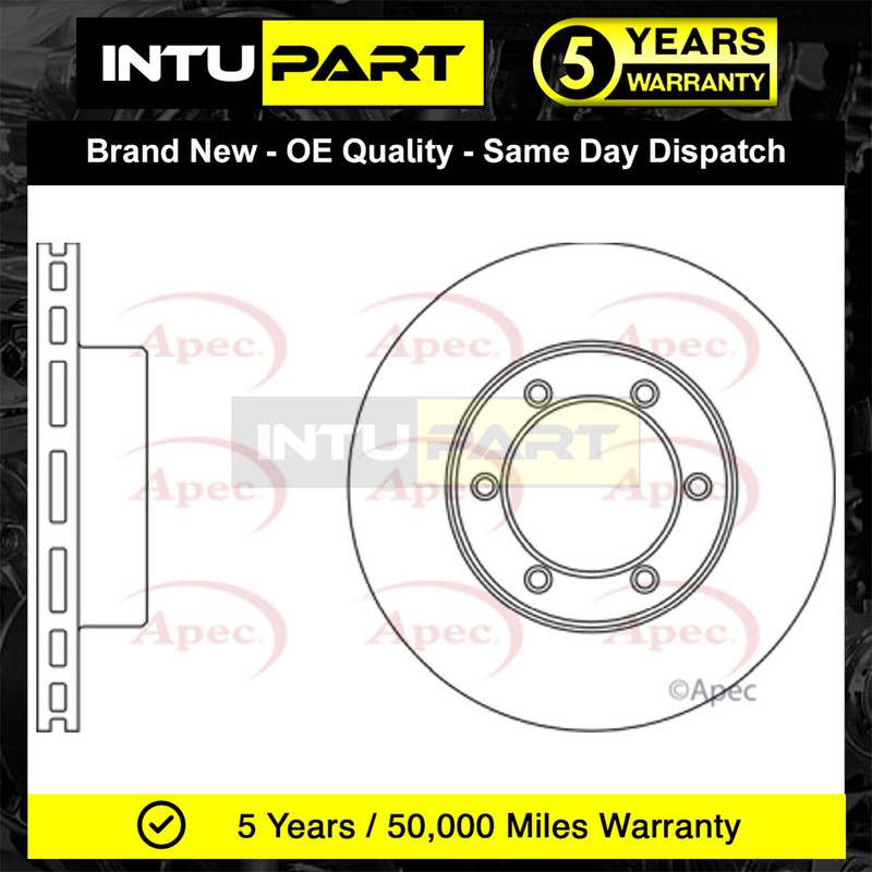 Fits Toyota Hilux 1989-2005 VW Taro 1989-1991 IntuPart Front Brake Disc