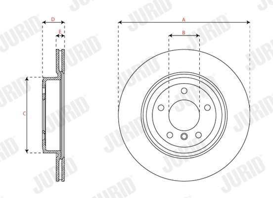 JURID 563516JC Brake Disc for BMW gallery