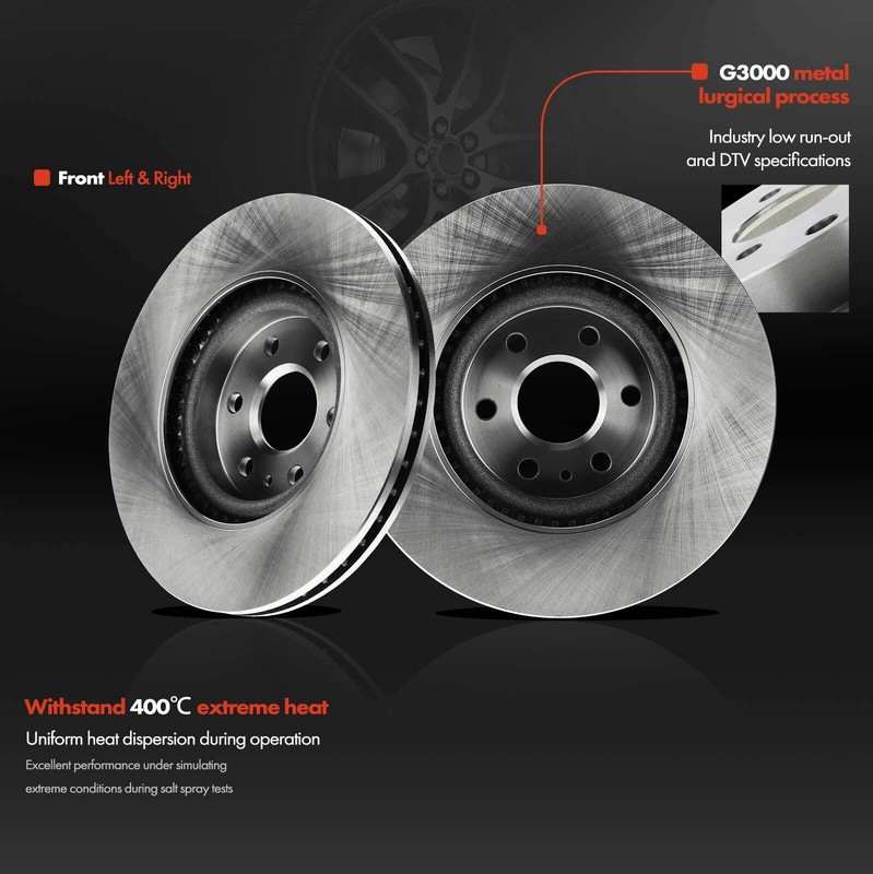 Front Disc Brake Rotors for Cadillac SRX 2010-2016 Saab 9-4X 2011 Sport Utility gallery