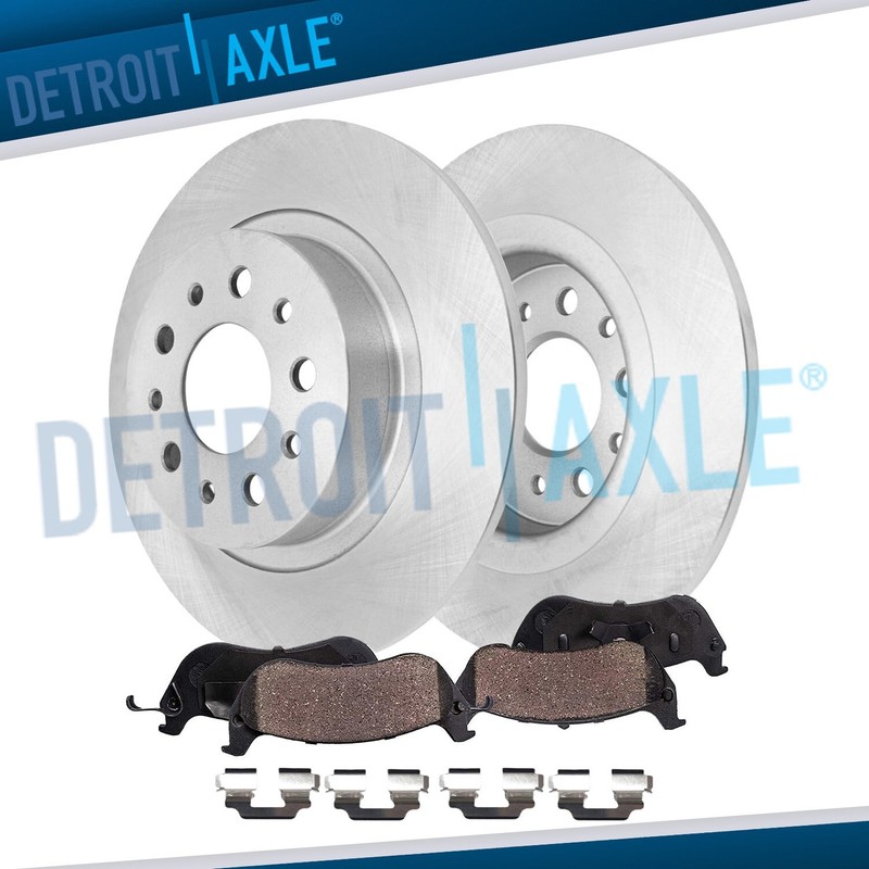 345mm Rear Disc Brake Rotors and Ceramic Brake Pads Kit for 2014-2020 FIAT 500L