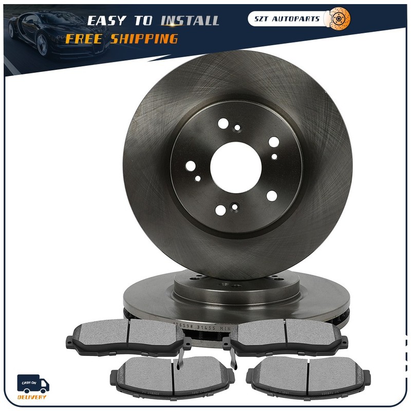 Front Brake Rotors Discs + Ceramic Pads For ACURA RDX 2007 2008 2009 – 2012