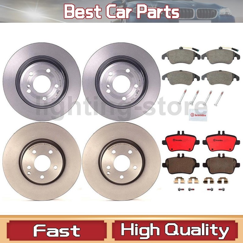 Front+Rear Brake Pads and Disc Rotors full set Fits Mercedes-Benz SLC300 2.0L