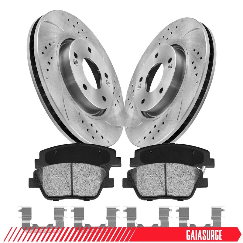 Front Disc Rotors Brake Pads Kits for 2011 – 2015 Kia Optima Hyundai Sonata 2.4L