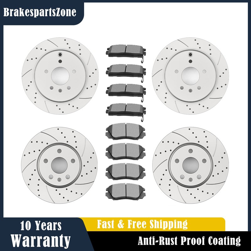 Front and Rear Brake Rotors Pads fit for Chevrolet Equinox 10-2017 All Models