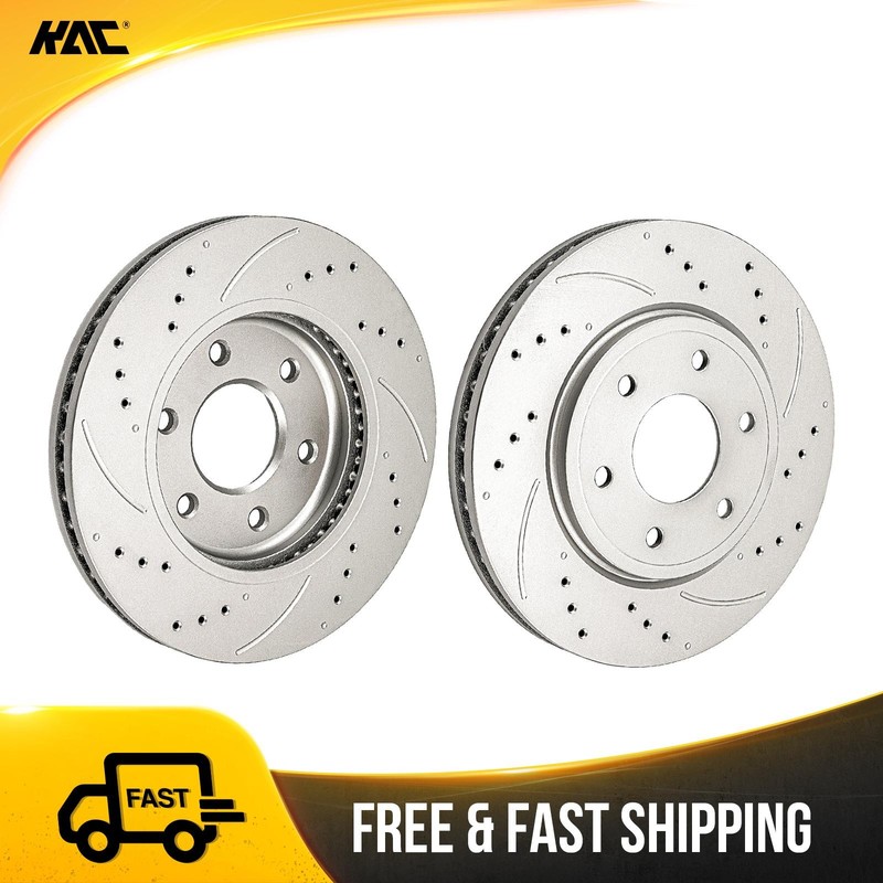 2x 283mm Front Drilled Rotors for 05-19 Nissan Frontier 09-12 Suzuki Equator