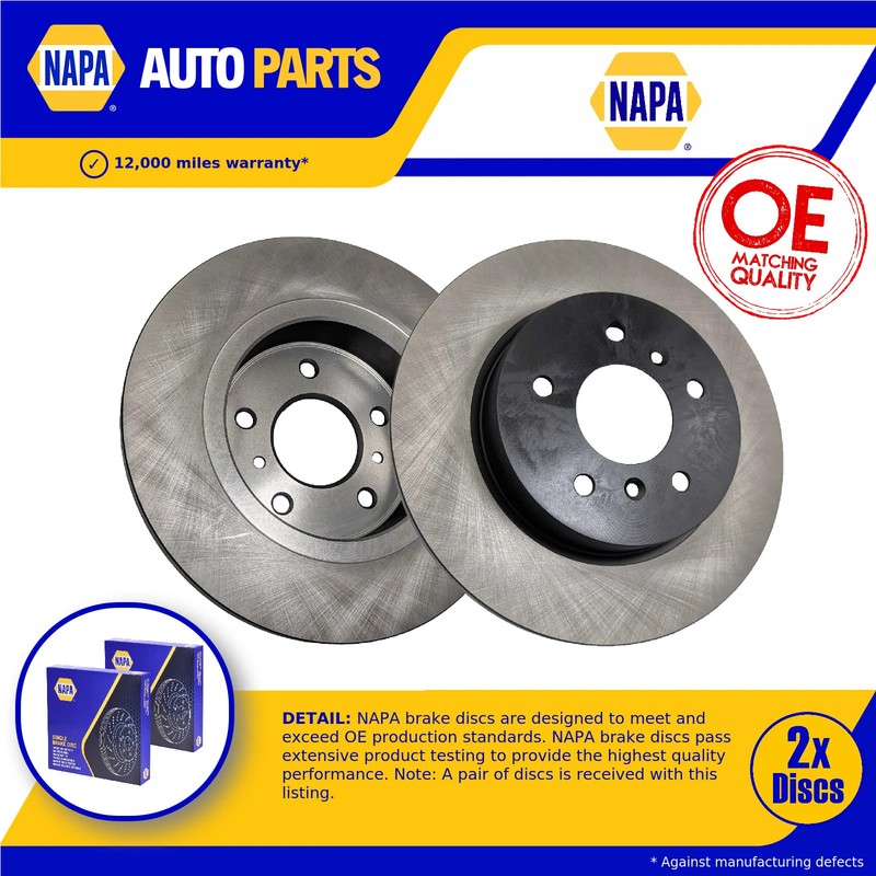 2x Brake Discs Pair Solid fits RENAULT KADJAR HLA7 1.7D Rear 2018 on R9N401 Set