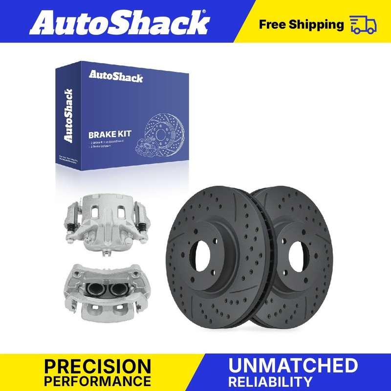 Front Drilled Slotted Brake Rotors Calipers for INFINITI, G37 2009-2013