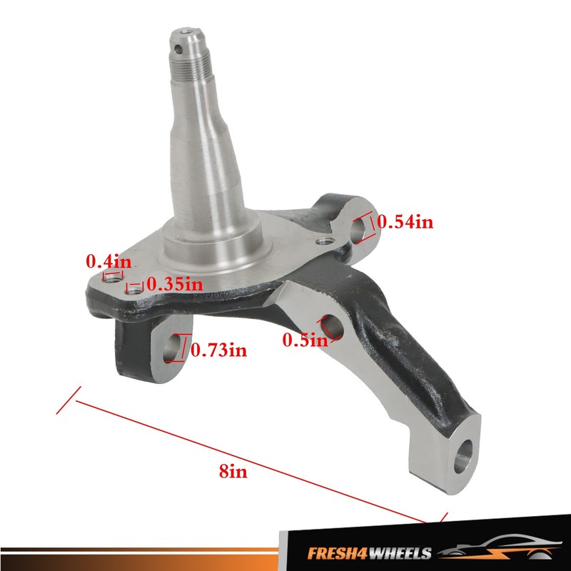 1974-1978 For Ford Mustang II Pinto Forged Steel 1-Piece Stock Height Spindles gallery