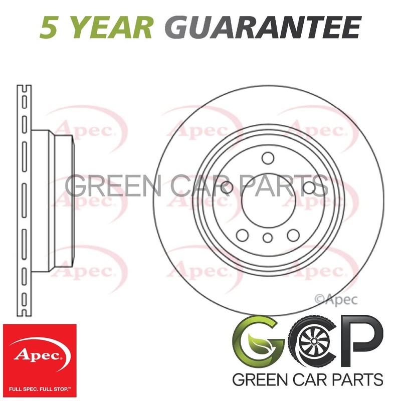 Apec Rear Brake Disc Fits BMW X5 2006-2018 X6 2008-2019 2.0 D 3.0 34216886479