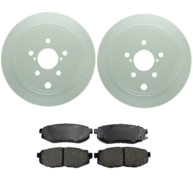 Bosch QuietCast Rear Rotors Akebono ProACT Ceramic Brake Pad Kit For Legacy 2010