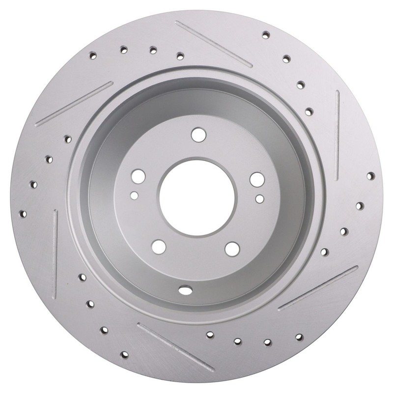 Brake Rotors Set Premium G-Coated Slotted X Drilled Fits 2016-2020 Kia Sorento gallery