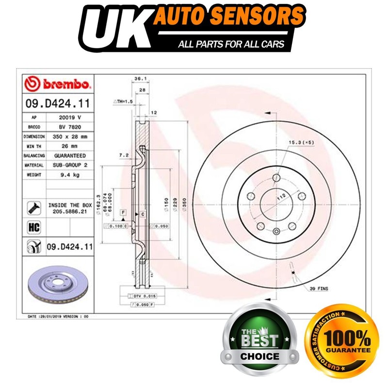 Fits Audi Q7 2015- e-Tron 2018- Brake Disc Rear AST 4M0615601P 4M0615601J