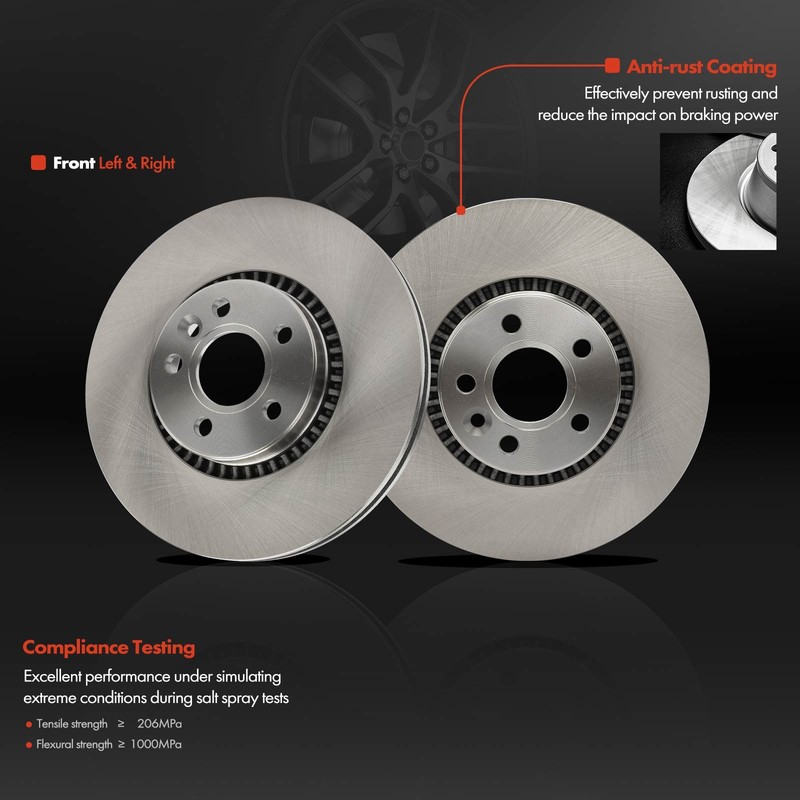 Front & Rear Side Disc Brake Rotors & Ceramic Brake Pads for Volvo S80 2016 FWD gallery