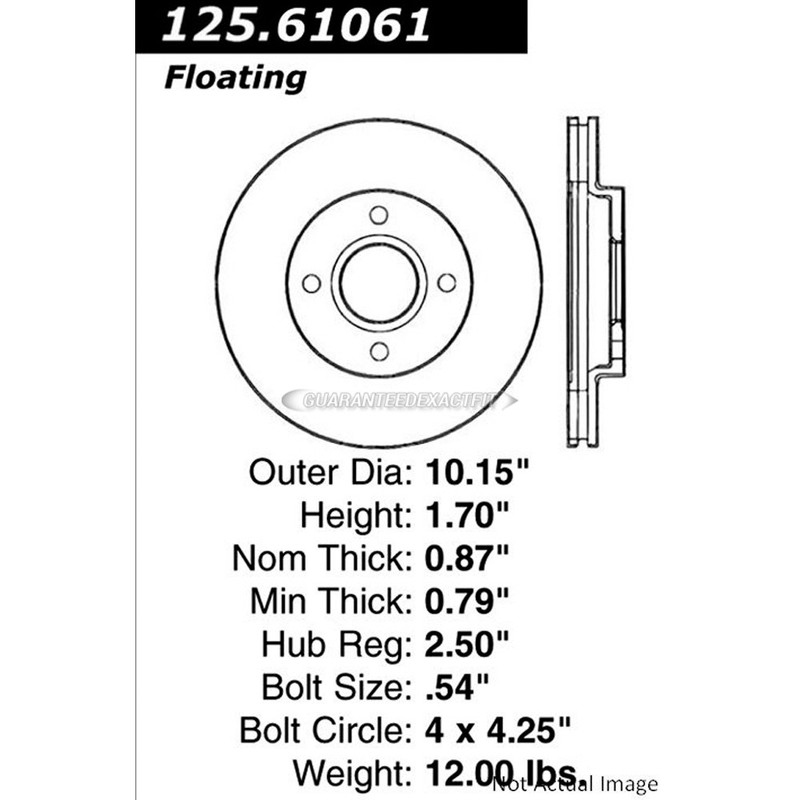 For Ford Focus 2000 2001 2002 2003 2004 Centric Front Brake Rotor Disc GAP