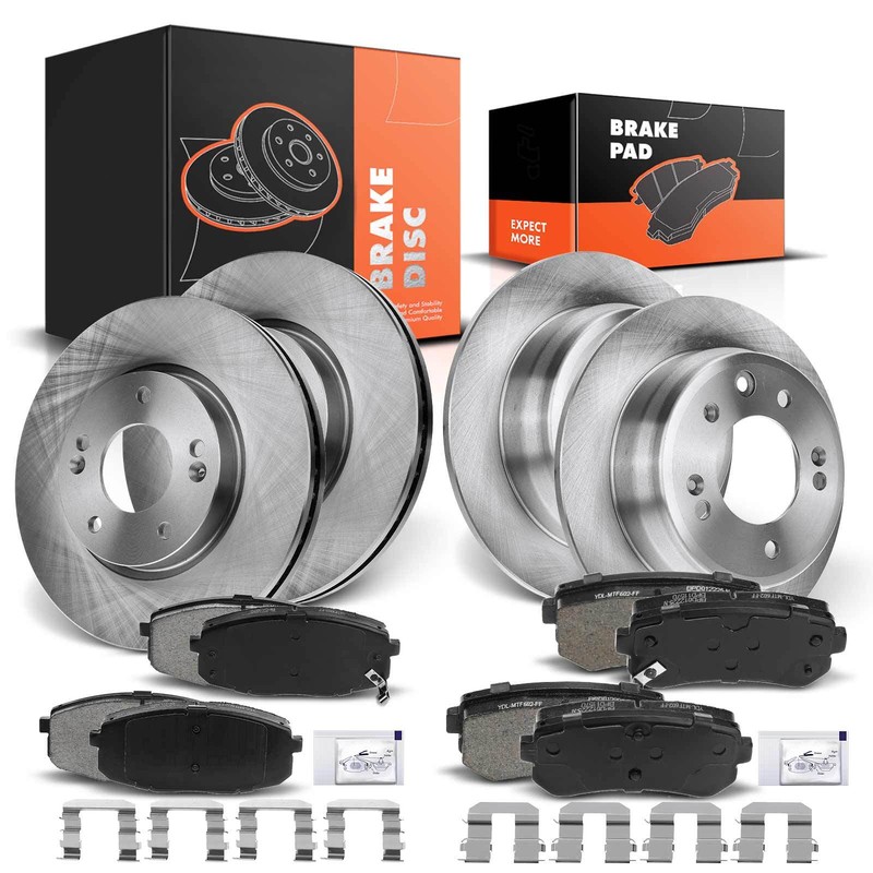 Disc Brake Rotors & Brake Pads for Hyundai Elantra 2011-2012 2.0L Front & Rear