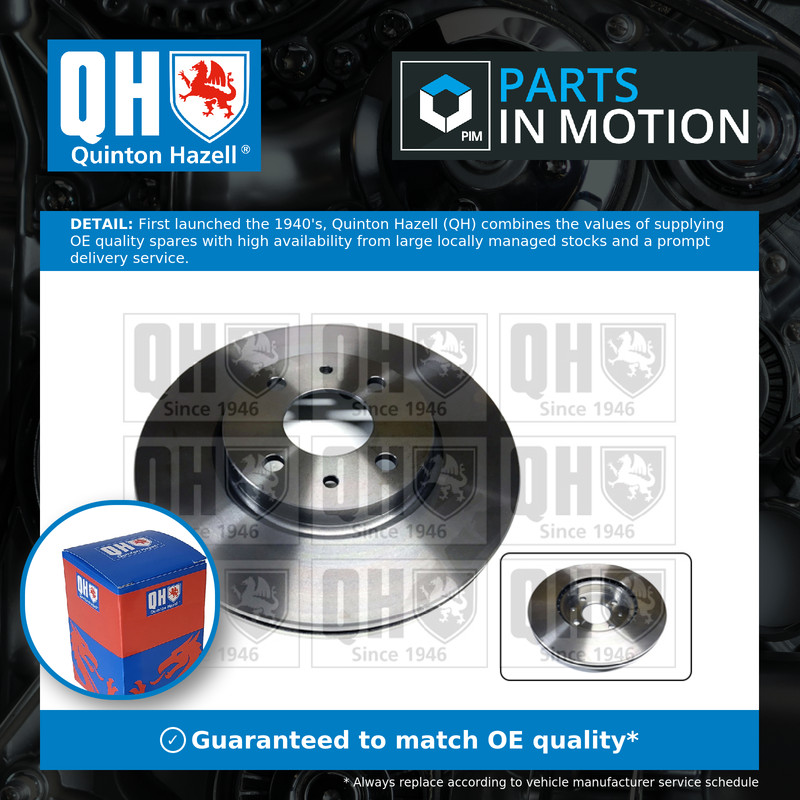 2x Brake Discs Pair Vented fits FIAT 500 312 1.3D Front 2009 on 257mm Set QH New