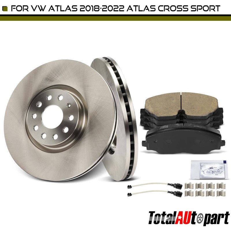 6x Disc Brake Rotors & Brake Pads for Volkswagen Atlas 2018 2019 2020-2022 Front