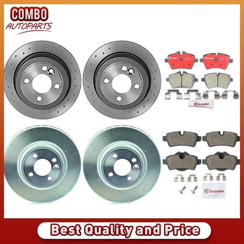 Brembo Front Rear Brake Rotors Brake Pads for 2007-2010 2012-2015 Mini Cooper