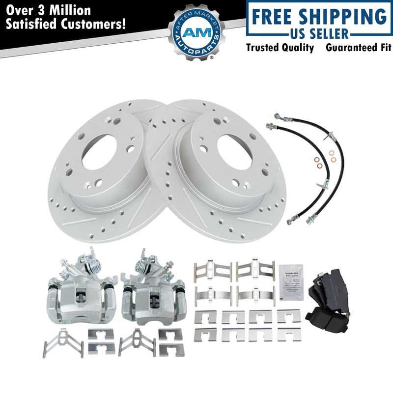 Performance Brake Pad & Rotor Kit Performance Semi-Metallic Fits Honda