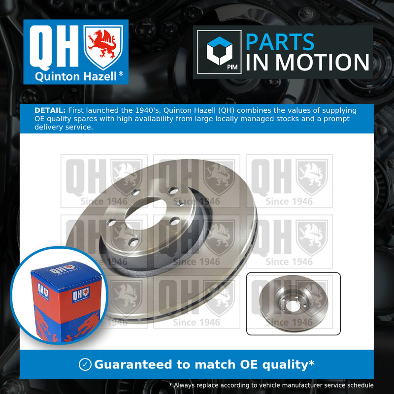 2x Brake Discs Pair Vented Front 314mm BDC5546 Quinton Hazell Set 4F0615301D New