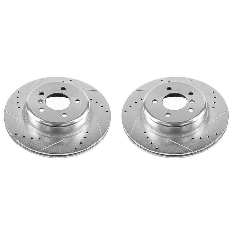 Power Stop for 11-16 BMW 528i Rear Evolution Drilled & Slotted Rotors – Pair