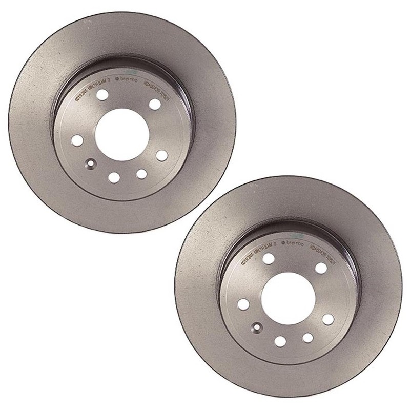 For Saab Saturn Pair Set of 2 Rear Solid & Coated Disc Brake Rotors 286mm Brembo