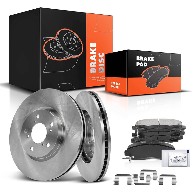 Disc Brake Rotor & Ceramic Brake Pads for Honda Ridgeline Ridgeline 3.5L Front