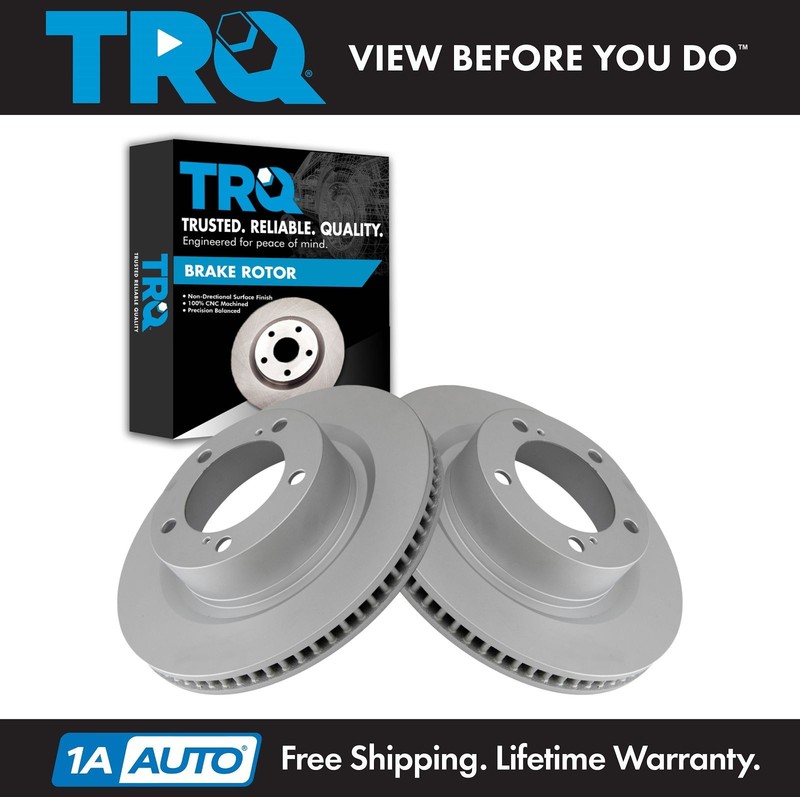 TRQ Front G-Coated Brake Rotor LH RH Kit Pair Set of 2 for Toyota Lexus