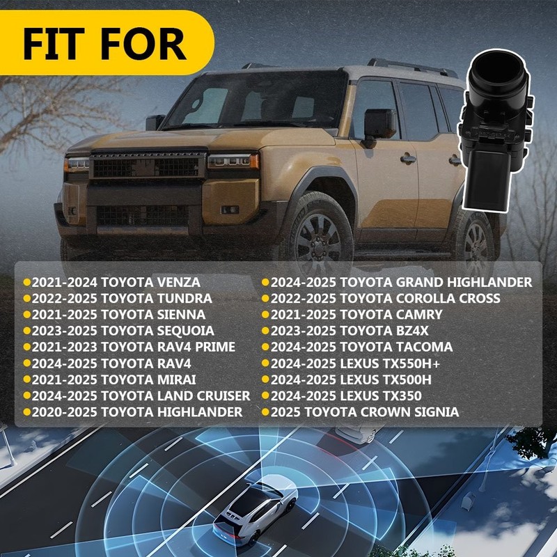 1-10PCS Fit 2021-2025 Toyota Camry Bumper Reverse Parking Sensor 6Pin Front Rear gallery
